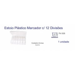 ESTOJO PLASTICO MARCADOR 12 DIVISORIAS